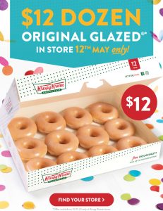 DEAL: Krispy Kreme - $12 Original Glazed Dozen In-Store on 12 May + Click & Collect on 13 May 2022 3