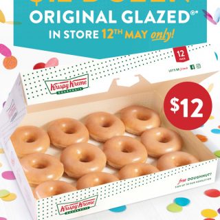 DEAL: Krispy Kreme - $12 Original Glazed Dozen In-Store on 12 May + Click & Collect on 13 May 2022 10