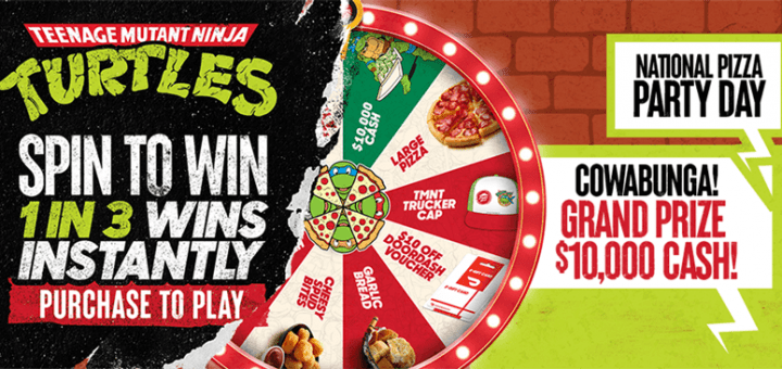 Pizza Hut Spin to Win - 1 in 3 Chance to Instantly Win Share of $1,225,726 Worth of Prizes with $5+ Order 1