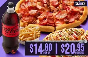 DEAL: Pizza Hut Zip Pay Mondays - 2 Pizzas & 2 Sides for $14.80 Pickup/$20.95 Delivered, 3 Pizzas & 3 Sides $23.95 Pickup/$27.95 Delivered 4