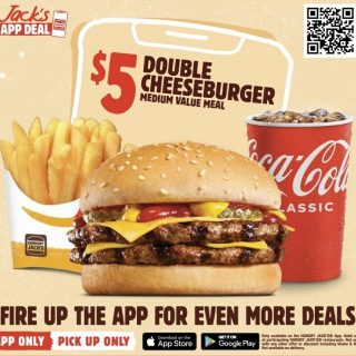 DEAL: Hungry Jack's - $5 Double Cheeseburger Medium Meal via App 4