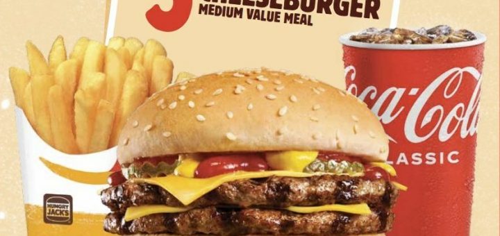 DEAL: Hungry Jack's - $5 Double Cheeseburger Medium Meal via App 10