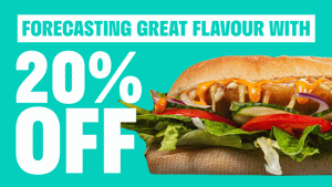 DEAL: Subway - 20% off with $10 Spend via Deliveroo (until 28 August 2022) 21