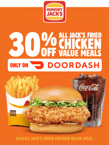 DEAL: Hungry Jack's - 30% off Jack’s Fried Chicken Meals via DoorDash (until 12 June 2022) 3