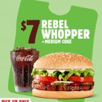 DEAL: Hungry Jack's - $7 Rebel Whopper & Medium Coke (until 11 July 2022) 7