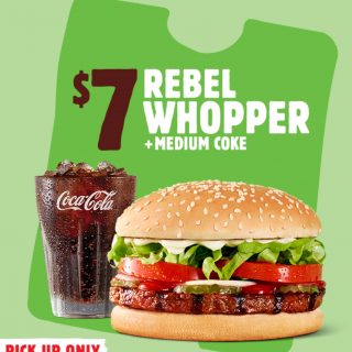 DEAL: Hungry Jack's - $7 Rebel Whopper & Medium Coke (until 11 July 2022) 2