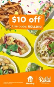 DEAL: Roll'd - $10 off with $30+ Spend via Menulog 3