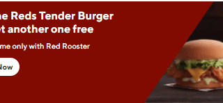 DEAL: Red Rooster - Buy One Get One Free Reds Tender Burger via DoorDash (until 7 June 2022) 8