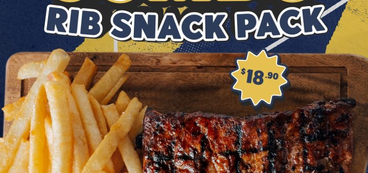 DEAL: Ribs & Burgers - $18.90 Jumbo Rib Snack Pack 1
