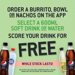 DEAL: Zambrero - Free 600ml Soft Drink or Water with Any Burrito or Bowl Purchase via App (until 26 June 2022) 3