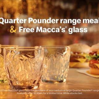 DEAL: McDonald's - Free Glass with Medium or Large Quarter Pounder Range Meal (starts 3 August 2022) 1