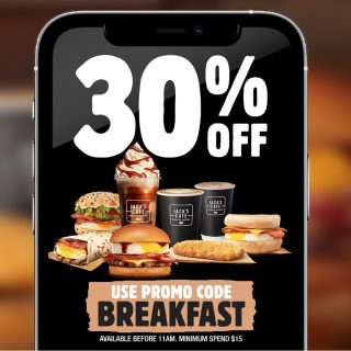 DEAL: Hungry Jack's - 30% off Breakfast with $15+ Spend via App (18-24 July 2022) 3
