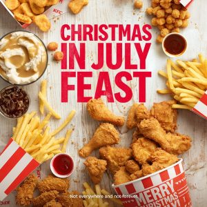 DEAL: KFC $49.95 Christmas in July Feast 3