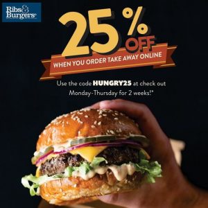 DEAL: Ribs & Burgers - 25% off Online Pickup Orders on Mondays to Thursdays (until 21 July 2022) 5