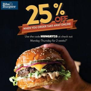 DEAL: Ribs & Burgers - 25% off Online Pickup Orders on Mondays to Thursdays (until 21 July 2022) 3