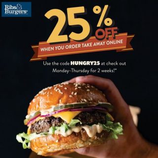 DEAL: Ribs & Burgers - 25% off Online Pickup Orders on Mondays to Thursdays (until 21 July 2022) 6