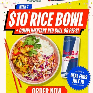 DEAL: Roll'd - $10 Rice Bowl & 600ml Pepsi or 250ml Red Bull via App or Website (until 3 July 2022) 4