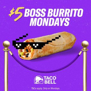 DEAL: Taco Bell - $5 Boss Burrito on Mondays 5