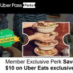 DEAL: Uber Eats – $10 off at Selected Restaurants with $30 Spend for Uber Pass Members (until 10 July 2022)