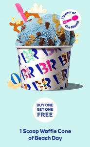 DEAL: Baskin Robbins - Buy One Get One Free Beach Day 1 Scoop Waffle Cone for Club 31 Members 7