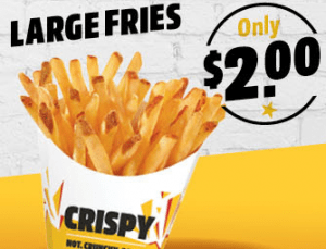 DEAL: Carl's Jr - $2 Large Fries via App 10