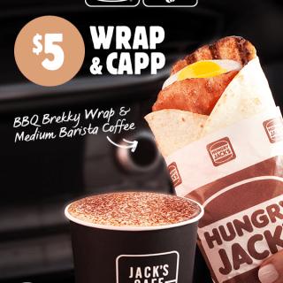 DEAL: Hungry Jack's App - $5 BBQ Brekky Wrap & Medium Coffee (until 4 September 2022) 3