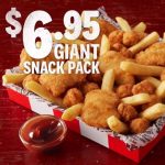 DEAL: KFC – $6.95 Giant Snack Pack (Selected Stores)