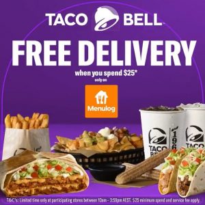 DEAL: Taco Bell – Free Delivery with $25 Spend Between 10am-4pm via Menulog (until 4 September 2022) 4
