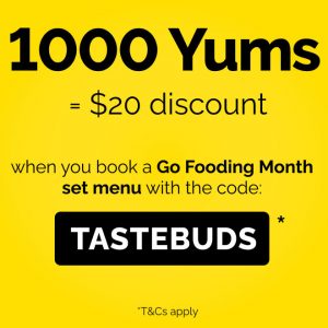 DEAL: TheFork - 1000 Yums ($20-$25 Value) with Booking until 26 August 2022 1