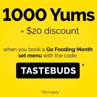 DEAL: TheFork - 1000 Yums ($20-$25 Value) with Booking until 26 August 2022 9