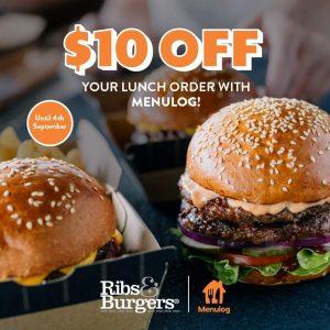 DEAL: Ribs & Burgers - $10 off $35+ Spend via Menulog between 10am-3:59pm (until 4 September 2022) 10