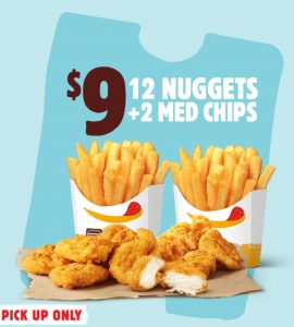 DEAL: Hungry Jack's - 12 Nuggets and 2 Medium Chips for $9 via App (until 12 December 2022) 3