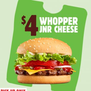 DEAL: Hungry Jack's - $4 Whopper Junior Cheese via App (until 3 October 2022) 4