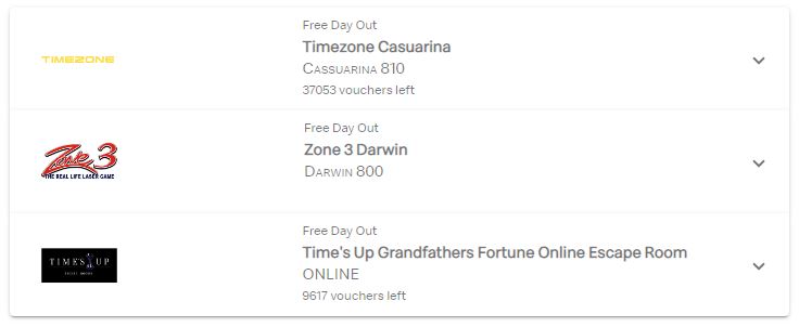 Free Day Out / Free Admission Offer - NT Locations - McDonald’s Monopoly Australia 2023 2