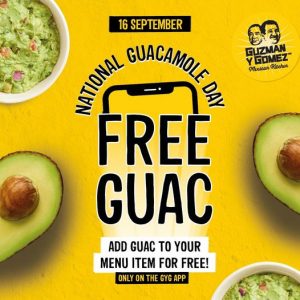 DEAL: Guzman Y Gomez - Free Guac via App (16 September 2022) 14