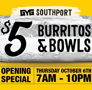 DEAL: Guzman Y Gomez Southport QLD - $5 Burrito or Burrito Bowl (6 October 2022) 5
