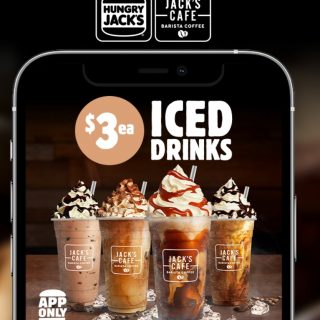 DEAL: Hungry Jack's - $3 Medium Iced Drink via App (until 11 September 2022) 1