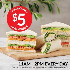 DEAL: OTR - All Sandwiches and Wraps for $5 from 11am-2pm 4