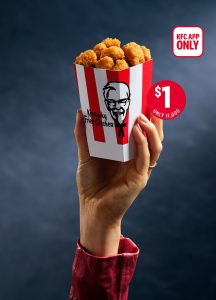 DEAL: KFC $1 Popcorn Chicken via App (1pm AEDT 26 October 2022) 3
