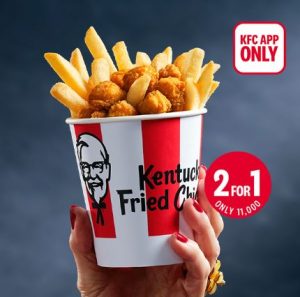 DEAL: KFC 2 For 1 Popcorn Chicken Go Buckets via App (1pm AEDT 23 October 2022) 3