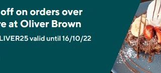 DEAL: Oliver Brown - 25% off with $20+ Spend via DoorDash (until 16 October 2022) 2