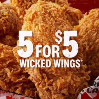 DEAL: KFC - 5 Wicked Wings for $5 (Selected Stores) 2