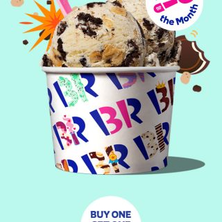 DEAL: Baskin Robbins - Buy One Get One Free Cookie Overload 1 Scoop Waffle Cone for Club 31 Members 2