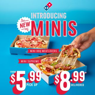 NEWS: Domino's Mini Supreme or BBQ Meatlovers Pizza for $5.99 Pickup / $8.99 Delivered 10