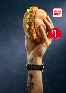 DEAL: KFC $1 Zinger Burger via App (1pm AEDT 28 October 2022) 3