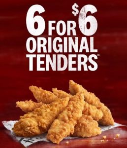 DEAL: KFC - 6 Original Tenders for $6 via App/Online (Selected Stores) 31