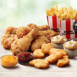 DEAL: KFC - $24.95 Cheap as Chips (8 Pieces Chicken, 6 Nuggets, 2 Large Chips & 2 Large Potato & Gravy) 5