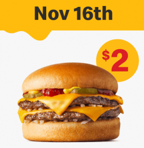 DEAL: McDonald’s - $2 Double Cheeseburger on 16 November 2022 (30 Days 30 Deals) 3