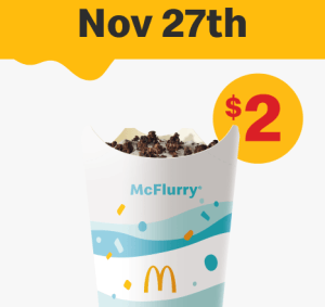 DEAL: McDonald’s - $2 McFlurry on 27 November 2022 (30 Days 30 Deals) 3