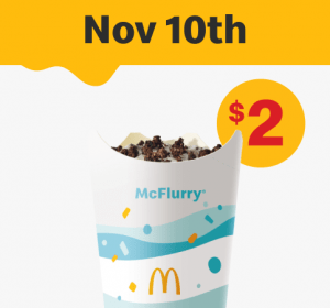 DEAL: McDonald’s - $2 McFlurry on 10 November 2022 (30 Days 30 Deals) 3